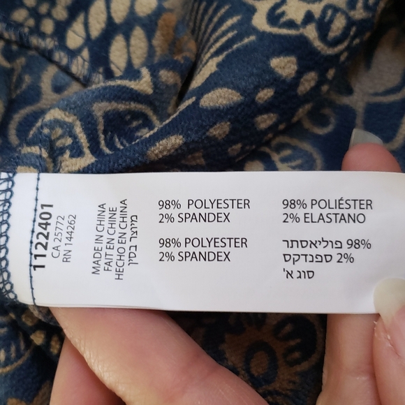 Dex Blue & Gold Boho Bohemian Dress Size Medium - Picture 8 of 9